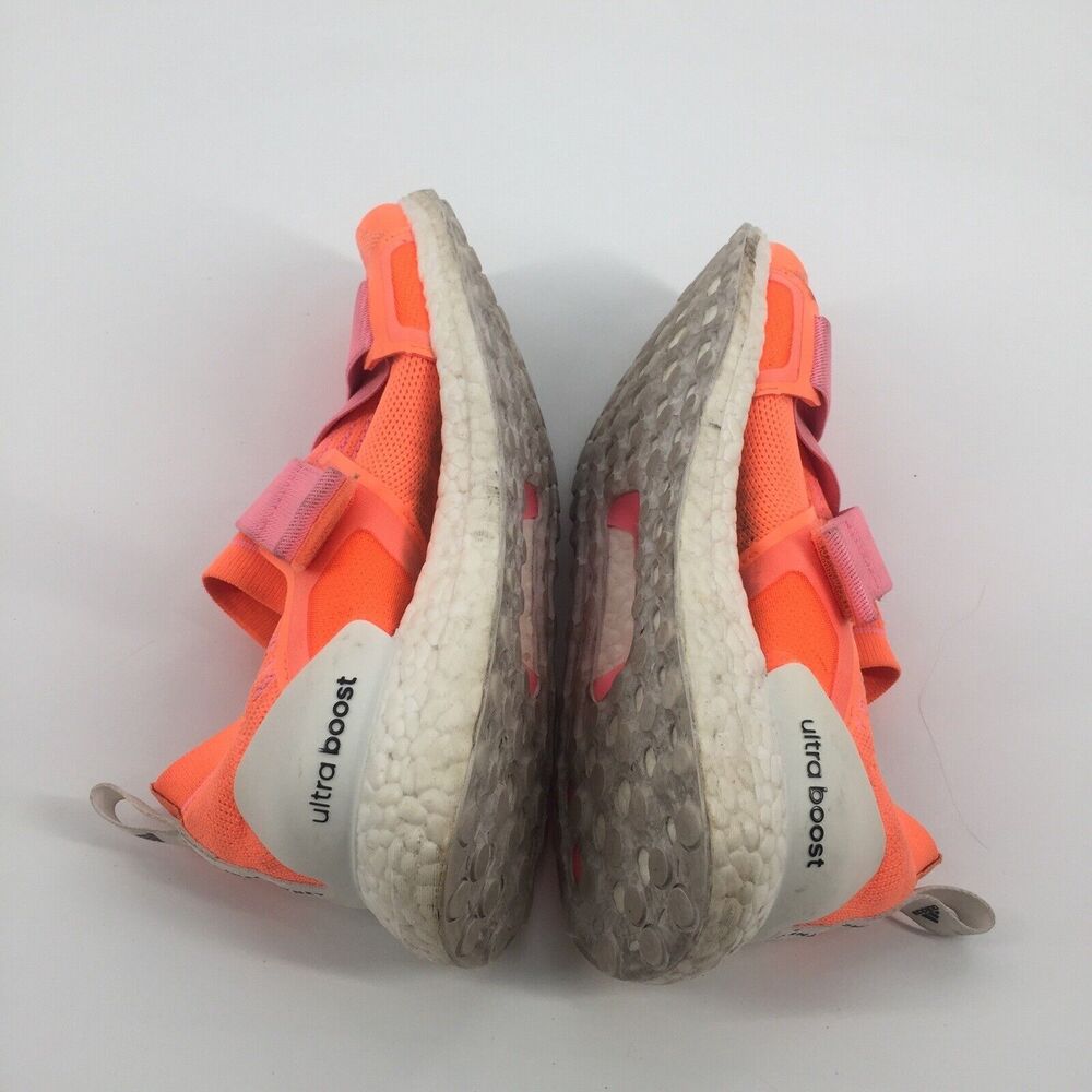$250 Stella McCartney Ultraboost X Orange Glow Athletic Sneakers 7 Womens Neon - Picture 5 of 7